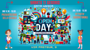 locandina open day 2024-25 Primaria Le Fonti